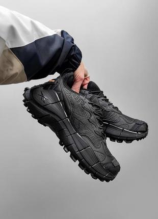 Новинка мужские кроссовки reebok zig kinetica 2 edge black demi (черные стили)6 фото