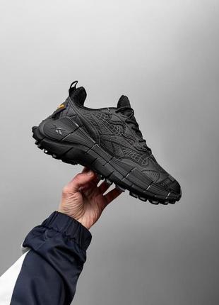 Новинка мужские кроссовки reebok zig kinetica 2 edge black demi (черные стили)