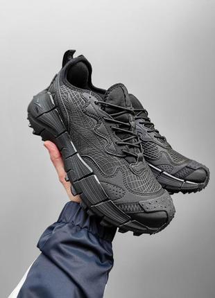 Новинка мужские кроссовки reebok zig kinetica 2 edge black demi (черные стили)4 фото