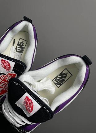 Женские кроссовки vans knu purple black white2 фото