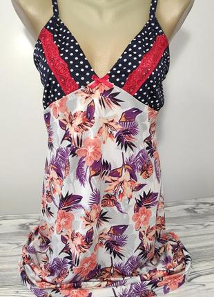 Ночная рубашка пеньюар р.46 бюст в nightwear ladies original + маска для сна XS / 42