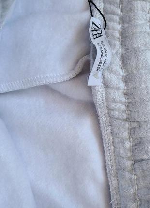 Костюм сірий з флісом широкі штани кофта на блиставці s m zara 4174/87310 фото