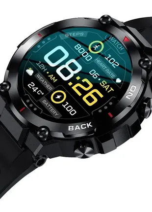 Смарт часы мужские спортивные k37 с gps, bluetooth звонком, с пульсометром, шагомером, счет калорий4 фото