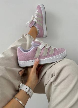 Жіночі кросівки adidas adimatic pink white адідас рожевого з білим кольорів