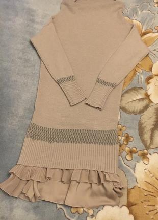 Платье свитер  с подюбником pinko смесь альпака