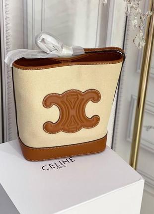Сумка в стилі celine кремова