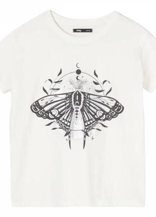 Женская футболка "fly" белая. размер 40.