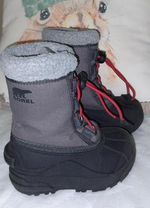 Теплі зимові термо чоботи sorel для хлопчика устілка 15 см.