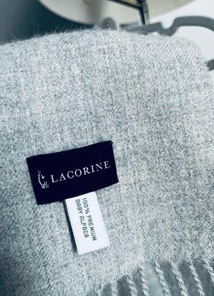 Великий шарф шаль lacorine 100% premium baby alpaca2 фото