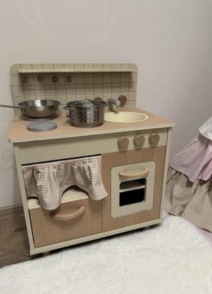 Дитяча деревʼяна кухня zara home kids1 фото