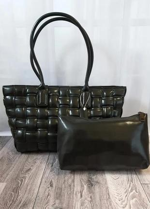 Женская кожаная сумка-шоппер polina & eiterou2 фото