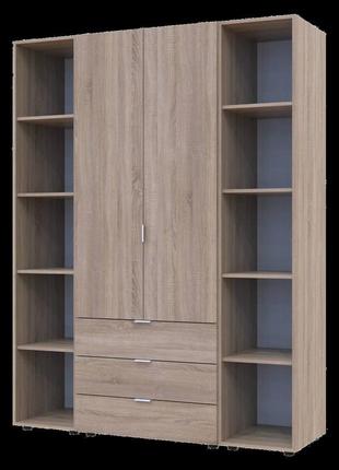 Шкаф для одежды в спальню гелар сонома 153.9х49.5х203.4 распашной гардероб для спальни шкафы комплект этажерки