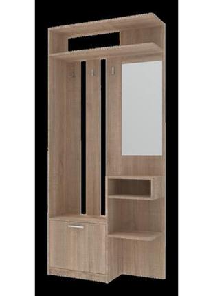 Передпокій вішалка з дзеркалом рів'єра cонома 91,5 см х 30 см х 203 см. меблі в передпокій для передпокою
