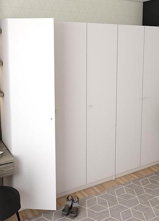 Шкаф для одежды в спальню промо белый 225х48х204 распашной гардероб для спальни шкафы комплект