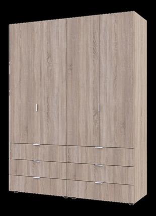 Шкаф для одежды в спальню гелар сонома 155х49,5х203,4 распашной гардероб для спальни шкафы комплект