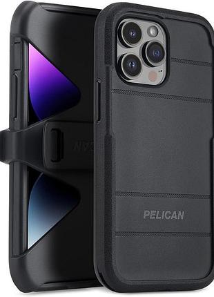 Чехол противоударный с клипсой тактический pelican voyager magnetic magsafe для iphone 14 pro (6.1") black