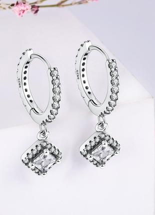 Сережки кільця срібло silver_pandora2 фото
