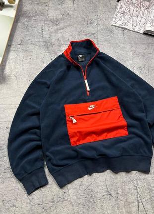 Nike nsw fleece nylon pocket, флиска от nike с нейлоновым карманом3 фото