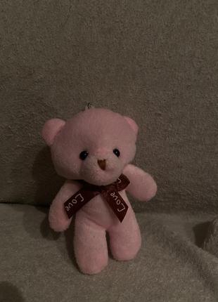 Мʼяка іграшка-брелок ведмедик