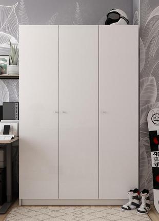 Шафа для одягу в спальню промо білий 135х48х204 двостулковий гардероб для спальні шафи комплект