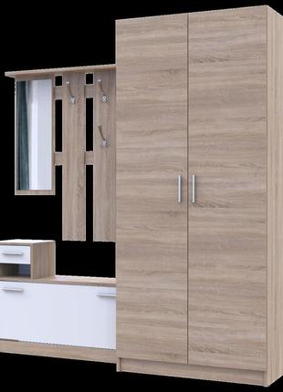 Комплект в прихожую с зеркалом alice и шкаф promo дуб сонома. мебель для прихожей...