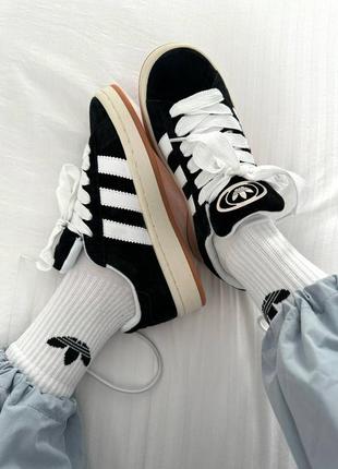 Adidas kaos black white женские кроссовки адидас кампус5 фото