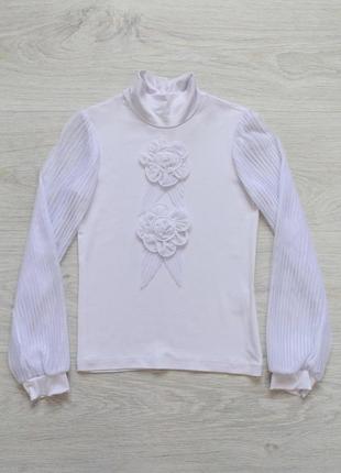 Блузка трикотажная с гофрироваными рукавами ahsen morva