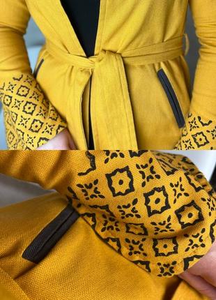 Двусторонний жакет в восточном стиле hezardastan78 иранский пиджак пальто халат размер xs-s натуральная ткань с узором4 фото