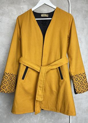 Двусторонний жакет в восточном стиле hezardastan78 иранский пиджак пальто халат размер xs-s натуральная ткань с узором10 фото