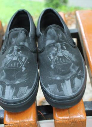 Стильные черные слипоны vans star wars3 фото