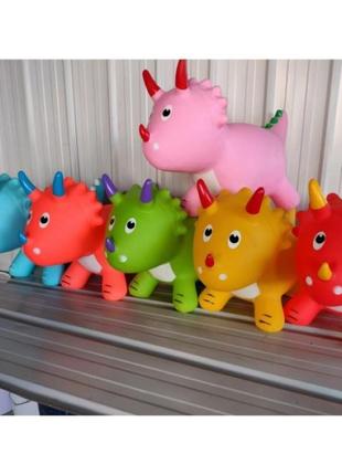 Детский прыгун динозавр  резиновый