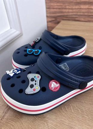 Уценка детские кроксы сабо crocs crocband kids navy уценка уценка1 фото