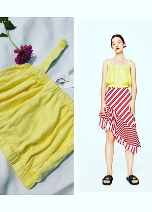 Яркий трикотажный топ, подойдет ко всему zara