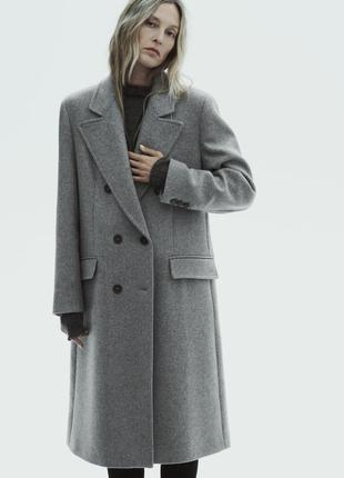 Пальто из шерсти от zara размер s3 фото