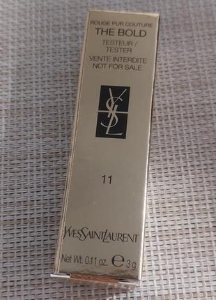 Помада для губ yves saint laurent ysl rouge pur couture the bold 11, вес 3 g.3 фото