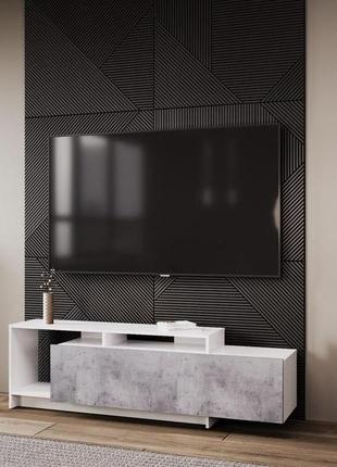 Стінка в вітальню doros u2 білий бетон дсп 160х38х48 (41510090)