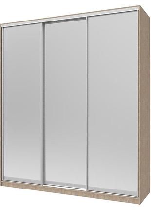 Шафа купе doros сіті 24 дуб cонома 3 дзеркала 208х60х240 (42002077)