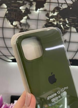 Чехол silicone case с микрофиброй для iphone 12 pro, силиконовый чехол с микрофиброй для айфон 12 про2 фото