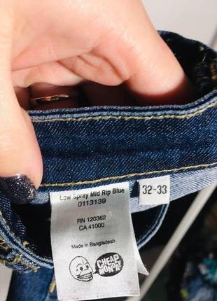 Сині джинси скіні з розрізами cheap monday3 фото