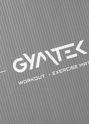 Килимок (мат) для йоги та фітнесу gymtek nbr 1,5 см сірий4 фото