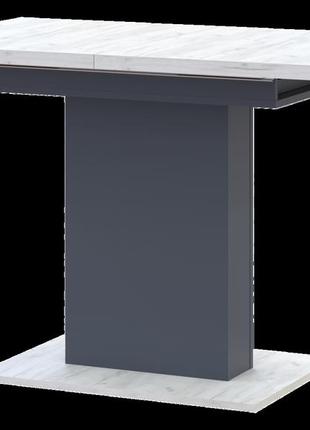 Кухонный стол раскладной бостон дуб крафт белый и графит 150 см х 70 см х 79 см обеденный. столы трансформеры3 фото