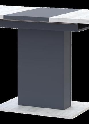 Кухонный стол раскладной бостон дуб крафт белый и графит 150 см х 70 см х 79 см обеденный. столы трансформеры7 фото