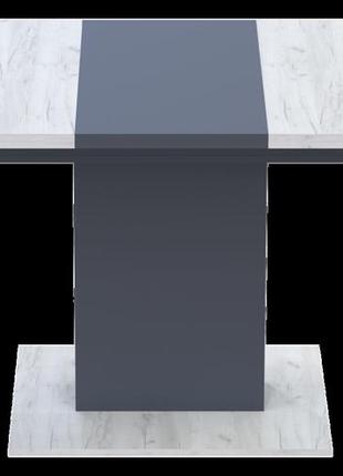 Кухонный стол раскладной бостон дуб крафт белый и графит 150 см х 70 см х 79 см обеденный. столы трансформеры2 фото