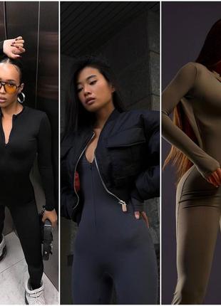 Женский комбинезон со штанами из микродайвинга размеры норма