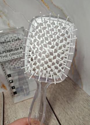 Расческа для волос superbrush plus hollow comb с логотипом