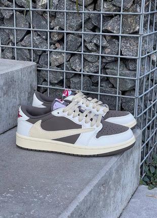 Женские кроссовки jordan 1 retro low x travis scott low люкс качество5 фото