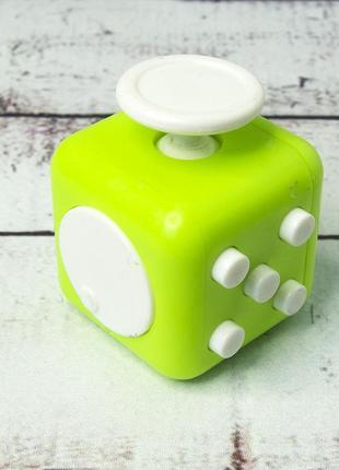 Кубик антистрес fidget cube (зелений з чорним)7 фото