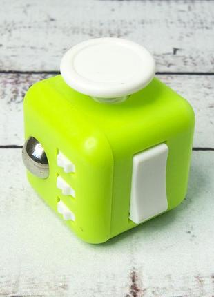 Кубик антистрес fidget cube (зелений з чорним)6 фото
