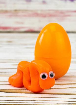 Антистресс жвачка для рук хэндгам яйцо с аксессуарами 15г (оранжевы)