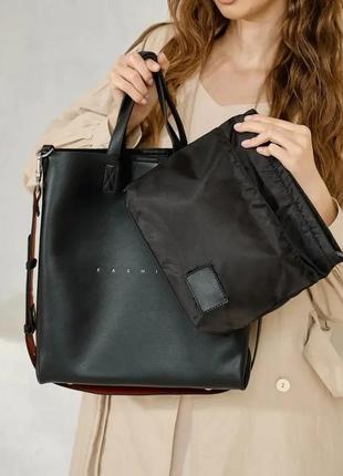 Женская кожаная сумка-шоппер  polina & eiterou6 фото